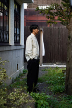 画像をギャラリービューアに読み込む, TAKAMINE ワークシャツ バンドカラー コットンシルクネップ(オフWHITE)