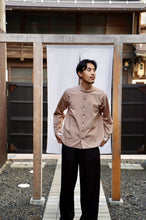 画像をギャラリービューアに読み込む, TAKAMINE ワークシャツ ヘチマカラー コットンウール (PINK BEIGE)