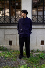 画像をギャラリービューアに読み込む, NORIKURA プルオーバー 袖リブ 綿麻ウール(NAVY)
