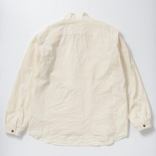 画像をギャラリービューアに読み込む, TAKAMINE ワークシャツ バンドカラー コットンシルクネップ(オフWHITE)
