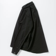 画像をギャラリービューアに読み込む, TAKAMINE ワークシャツ ヘチマカラー コットンウール (BLACK)