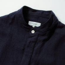 画像をギャラリービューアに読み込む, NORIKURA プルオーバー 袖リブ 綿麻ウール(NAVY)