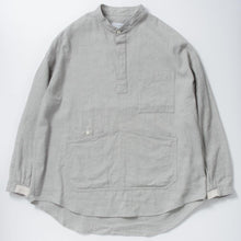 画像をギャラリービューアに読み込む, NORIKURA プルオーバー 袖リブ 綿麻ウール(GRAY)