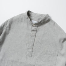 画像をギャラリービューアに読み込む, NORIKURA プルオーバー 袖リブ 綿麻ウール(GRAY)