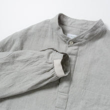 画像をギャラリービューアに読み込む, NORIKURA プルオーバー 袖リブ 綿麻ウール(GRAY)