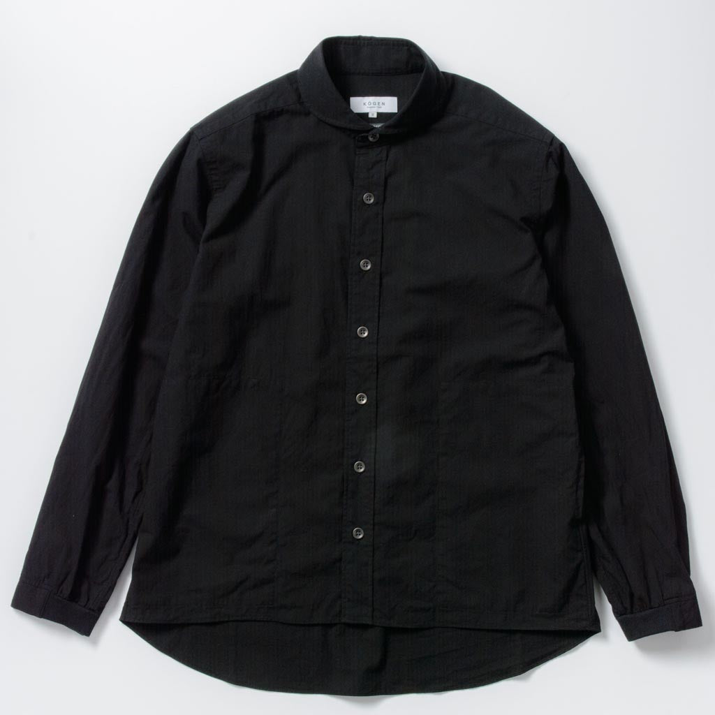 KOGEN TAKAMINE ワークシャツ ヘチマカラー コットンウール TAKAMINE ワークシャツ ヘチマカラー コットンウール （BLACK