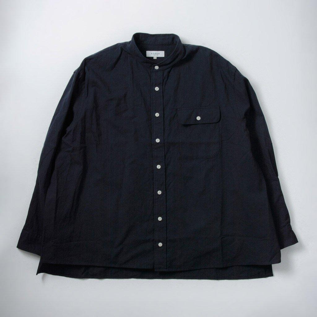 KAMIKOCHI 綿和紙バンドカラー[NAVY]