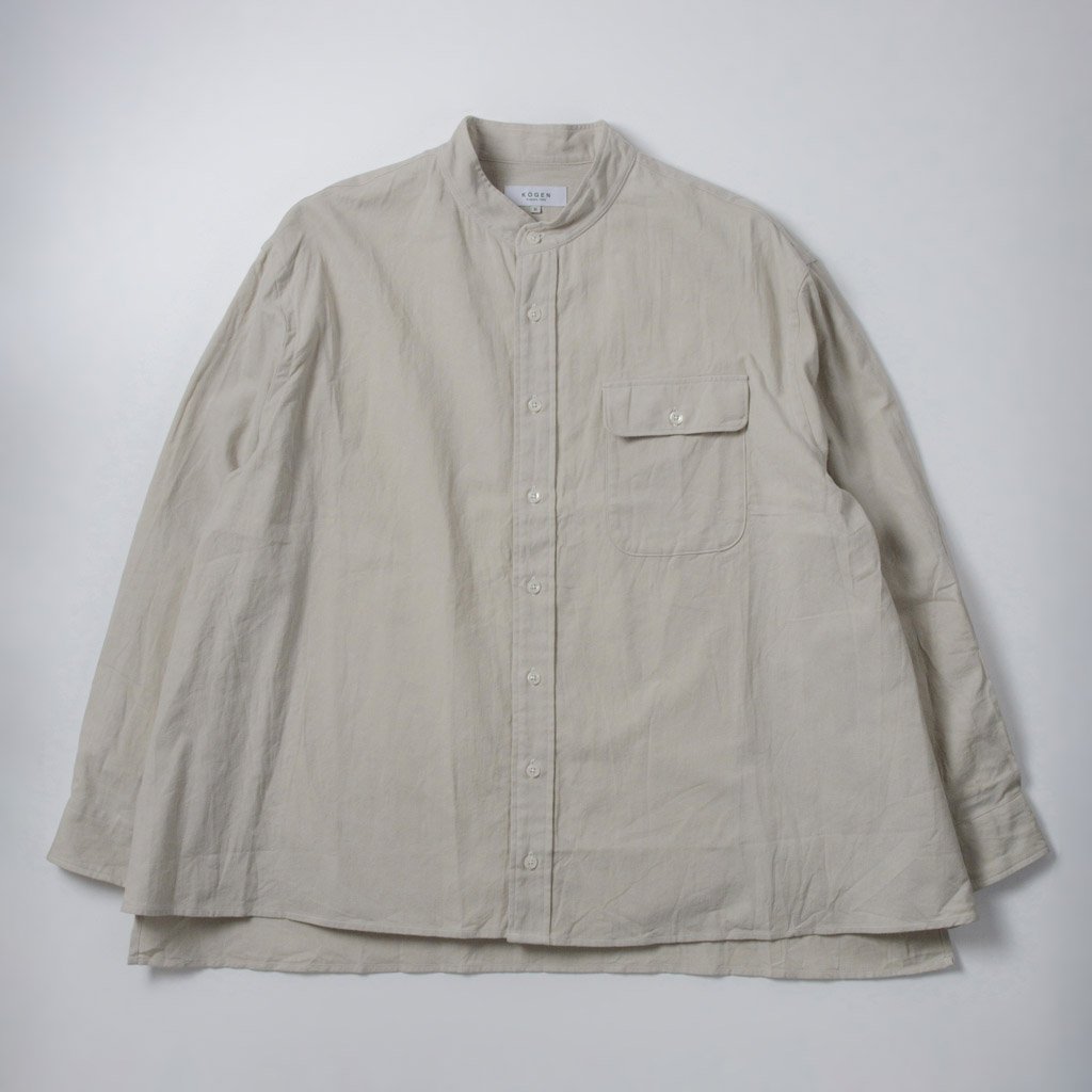 KAMIKOCHI 綿和紙バンドカラー[GRAY]