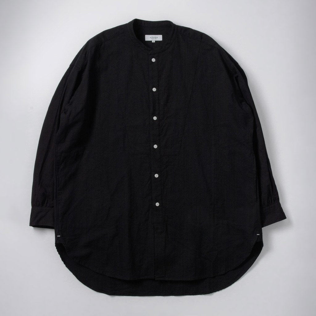 TOGAKUSHI 綿和紙 ロングシャツ[BLACK]