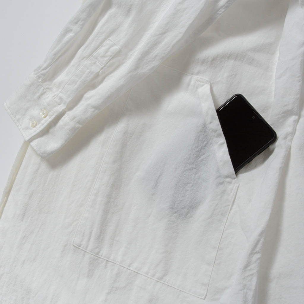 TOGAKUSHI 綿和紙 シャツワンピース（women's）[WHITE] – KÖGEN