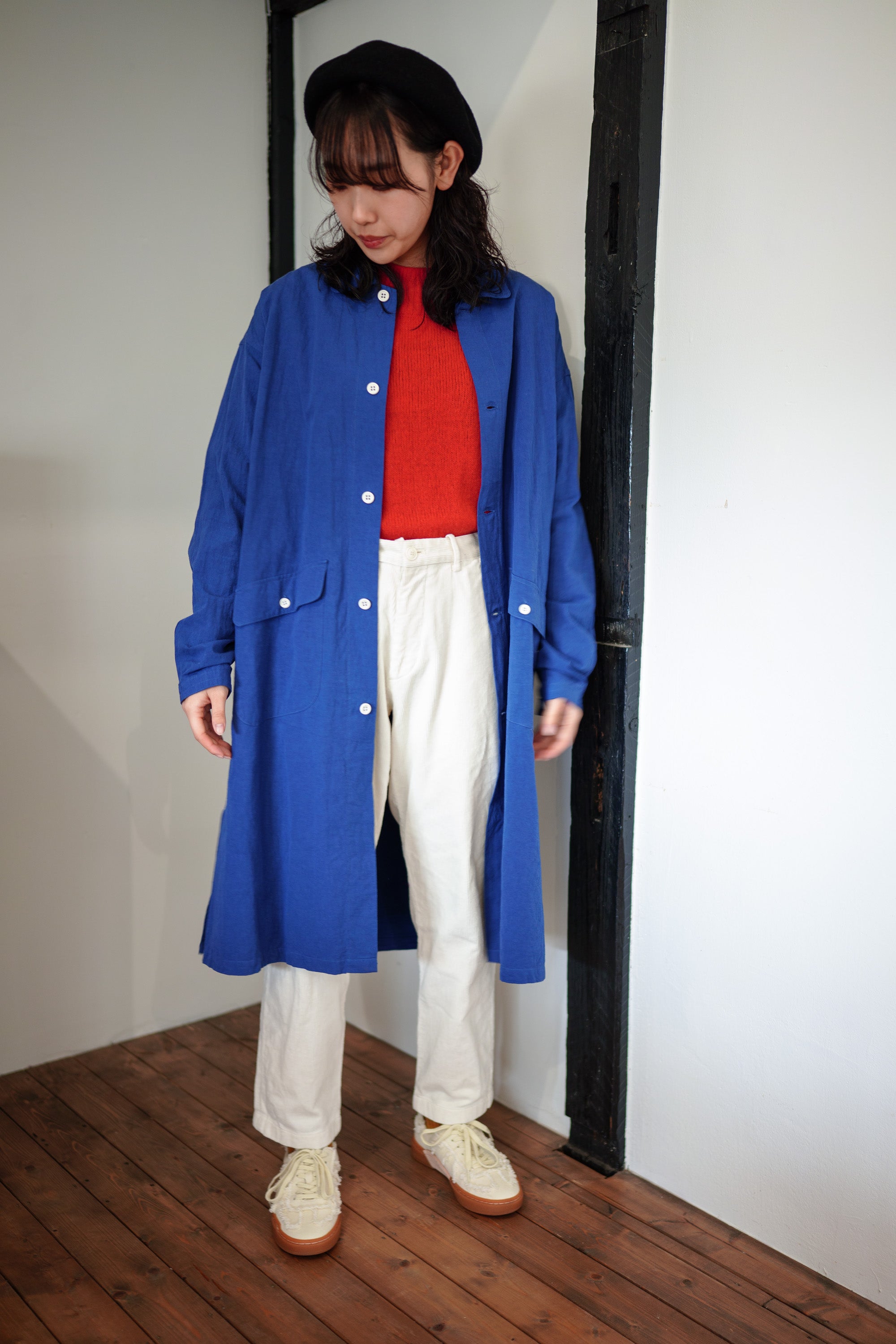 BLACK SIGN ホースハイド ガウチョコート 紺　 日本製 コリンボ ZT-0145 ORIGINAL STOCKMANS COAT オリジナル ストック