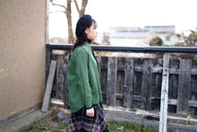 画像をギャラリービューアに読み込む, TAKAMINE ワークシャツ バンドカラー コットンウール （EDEN GREEN）
